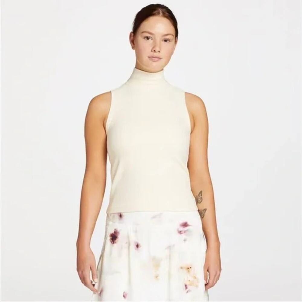 New NWT Calia Golf Washed Peach Sleeveless Mock Collar Top Women's Size XS